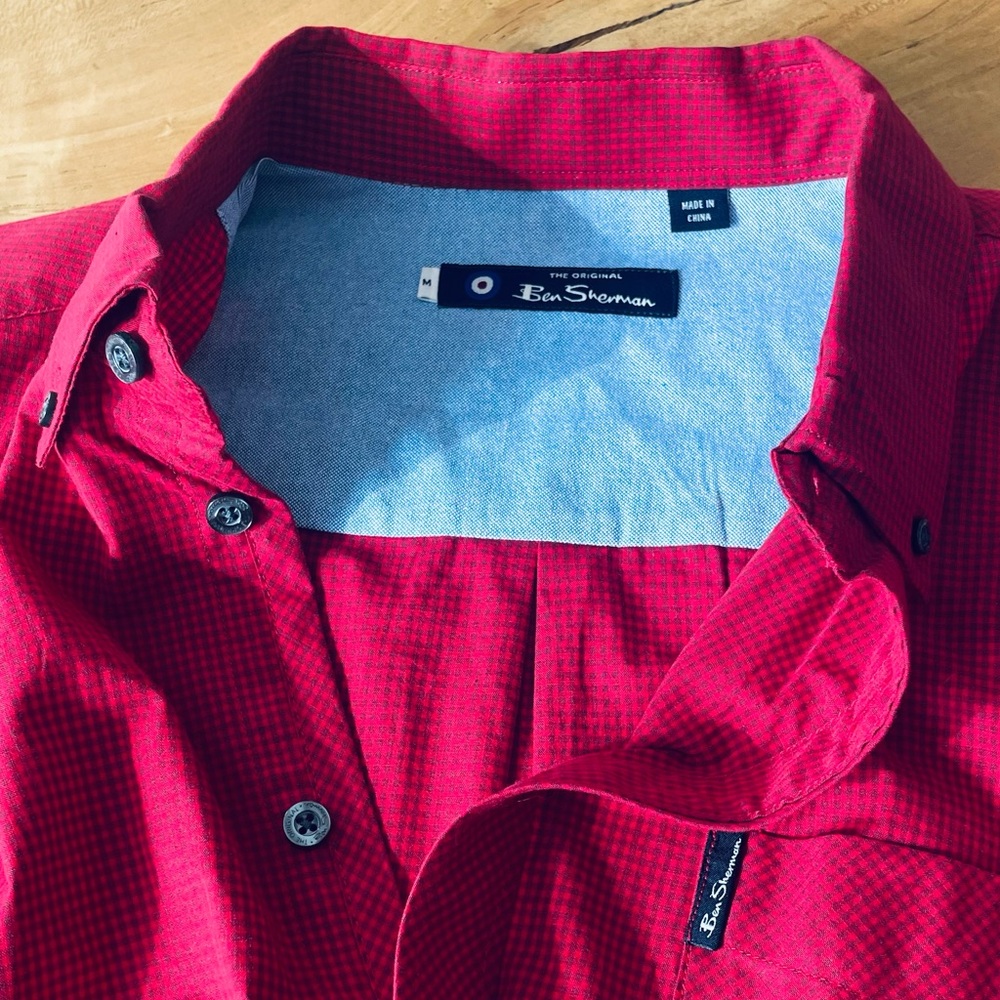 Ben Sherman Crimson Checkered Shirt